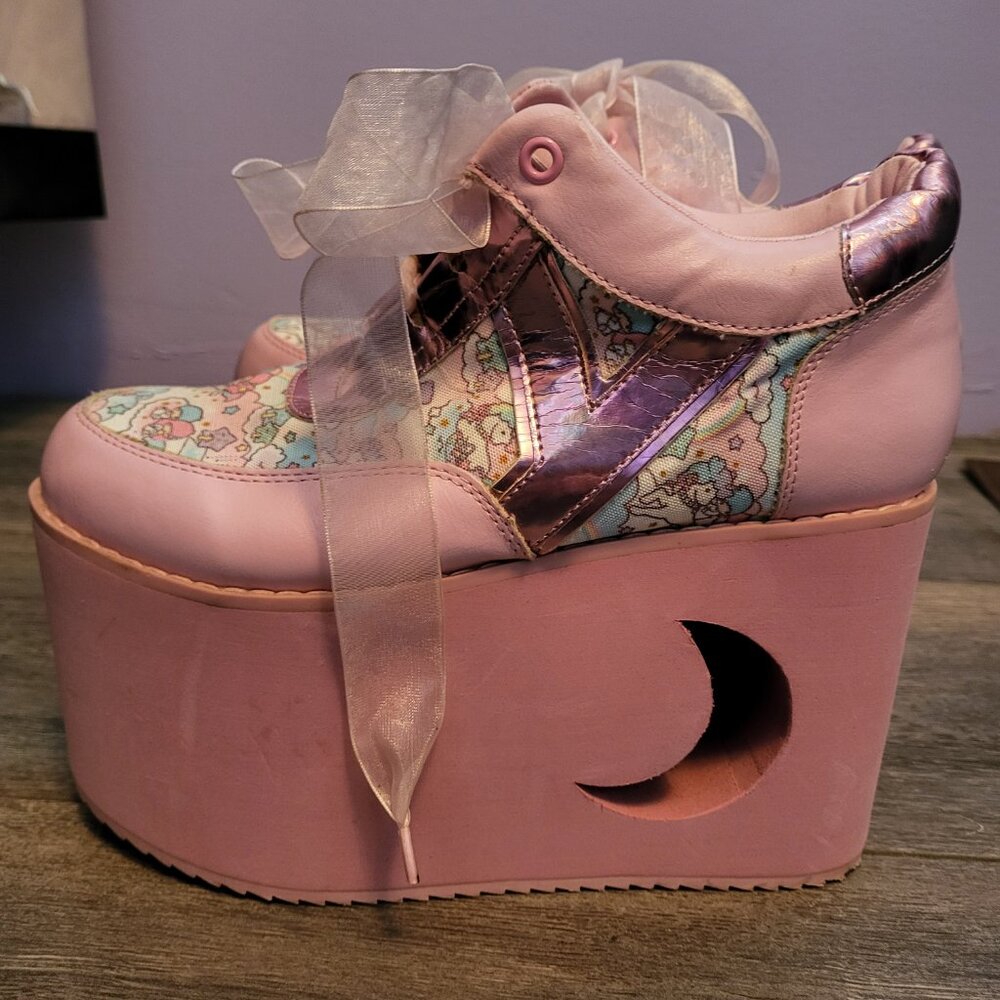 RARE Yru Little Twin Stars Qozmo lo platform shoes - Picture 6 of 7